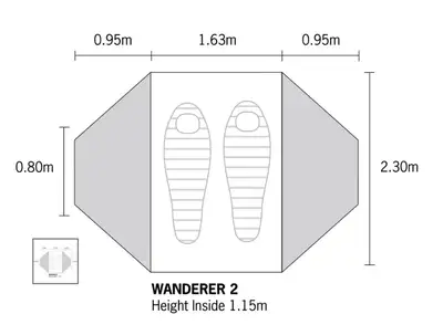 MEC Wanderer 2 Two-Person Tent, View more