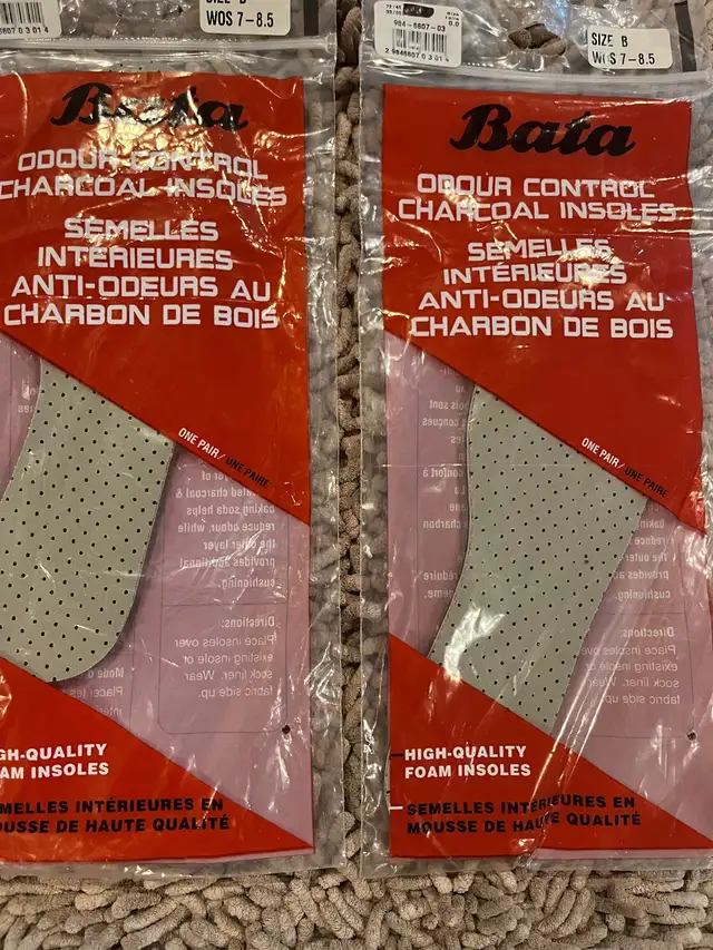2 sets of women’s odor control insoles - ladies 7-8.562863262609923127