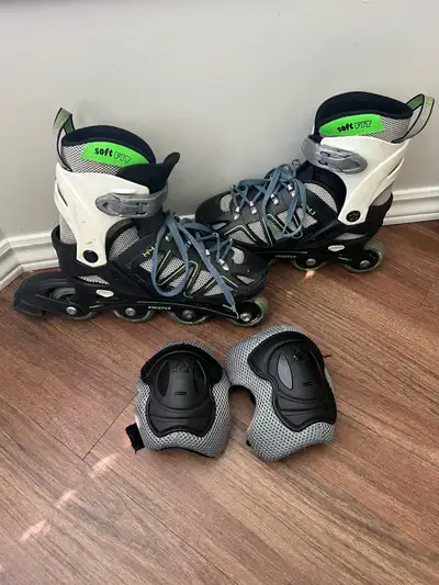 Roller Blades with Knee Pads, View more