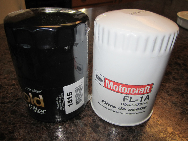 2 Oil filters NAPA GOLD 1515 and Motorcraft FL-1A D9AZ-6731-A in Engine & Engine Parts in Penticton
