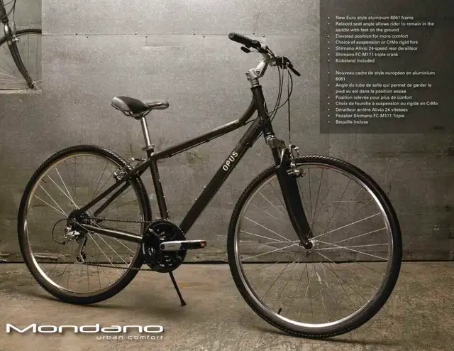 OPUS MONDANO fourche suspension vélo urbain in Cruiser, Commuter & Hybrid in City of Montréal - Image 4