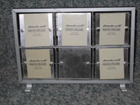 6 Aluminum Photo Frames -  1 3/4" x 2 3/8"