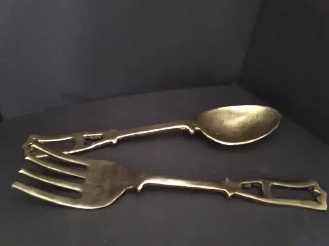 REDUCED Wall Decor Brass Fork & Spoon65561389079171124