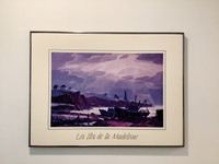 Tableau photolithographie signée St-Gilles: Iles de la Madeleine