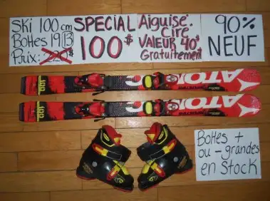 Ensembles de ski alpin twin tip 80 90 110 120 cm, View more