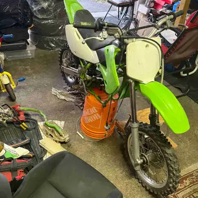 Bottoms end is still good top end is gone I have a piston for it frame is not bent and wheels spin s...