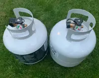 Two Costco propane tanks
