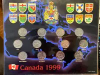 Vintage Royal Canadian mint 1999 Quarters set