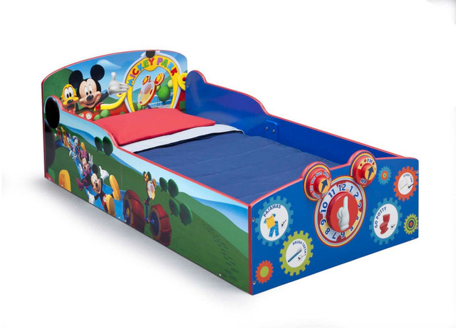  children bed wood toddler Mickey, Disney delta in Beds & Mattresses in Mississauga / Peel Region - Image 2