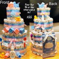 "He or She, what will it be?" Diaper Cakes