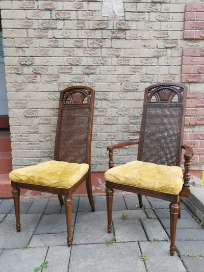 Dining set with 6 chairs and 2 leafs, View more
