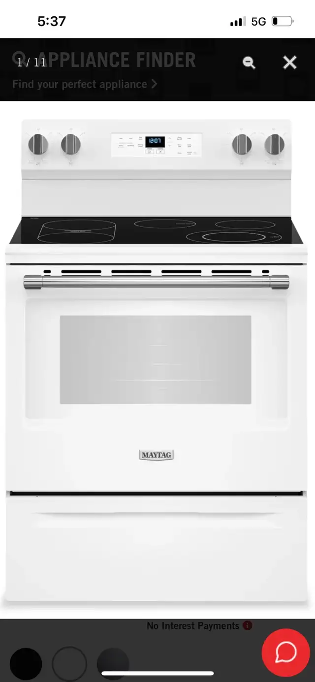   New Maytag 30" 5.3 Cu. Ft. Electric Range with No Preheat 628643653492511211