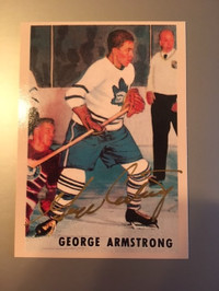 George Armstrong Signed Hockey Card