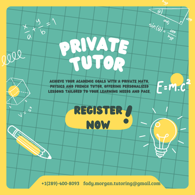 Private Tutor – Math, Physics & French (Grades 7–12), View more