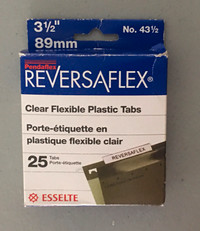 Reversaflex 25 Porte-Etiquettes Clear Flexible Plastic Tabs