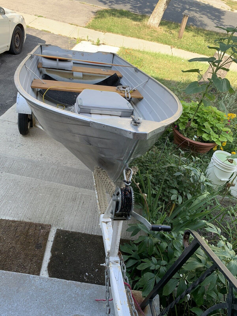 12 Ft. Aluminum Boat & Trailer 1700. Boat Parts, Trailers