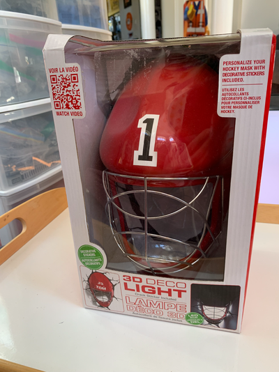 Hockey mask wall mounted battery operated nite light - new, View more