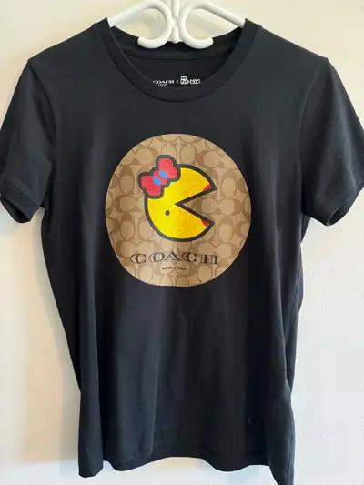 Collaboration Designer COACH X Ms PAC-MAN T-shirt New Never worn Size X Small Bought in Coach store...