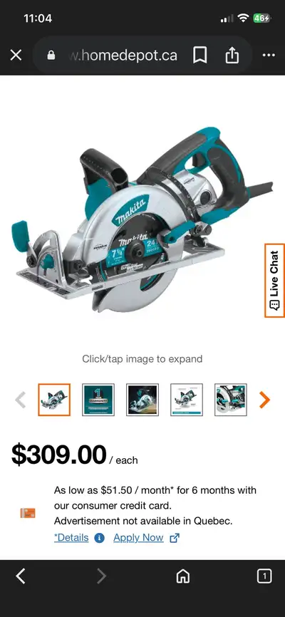 Makita Hypoid saw (new)., View more