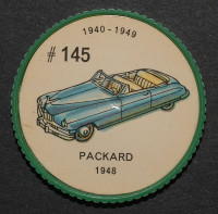 Jeton jello #145 / jello token / voiture / Packard 1948