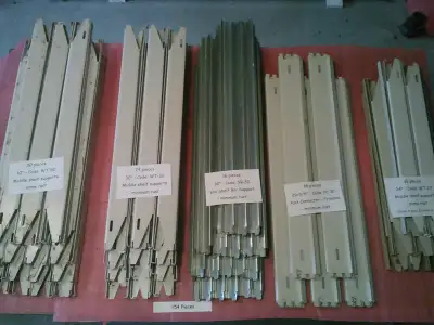 Shelving Parts for EZ Rect Shelving, 135 pieces (Lot price $100), View more
