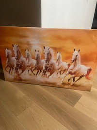 Seven running Horses painting 