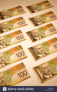 Canadian paper money Hundred Dollar Bills (currency) bank notes