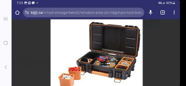 RIDGID Packout 22" Small Parts Organizer Pro Waterproof Tote in Tool Storage & Benches in Windsor Region - Image 2