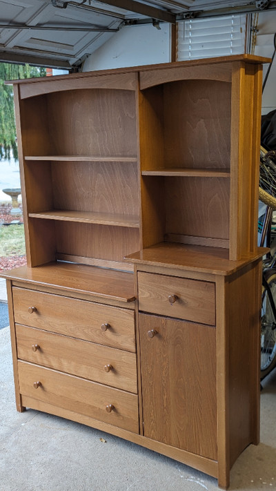 Dresser w/ shelving for sale