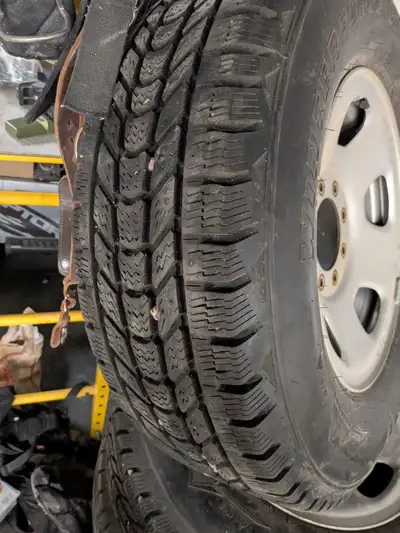 275/70r18 Firestone winter force tires. They are mounted on steel rims. Came off a 2008 f350. Tires...