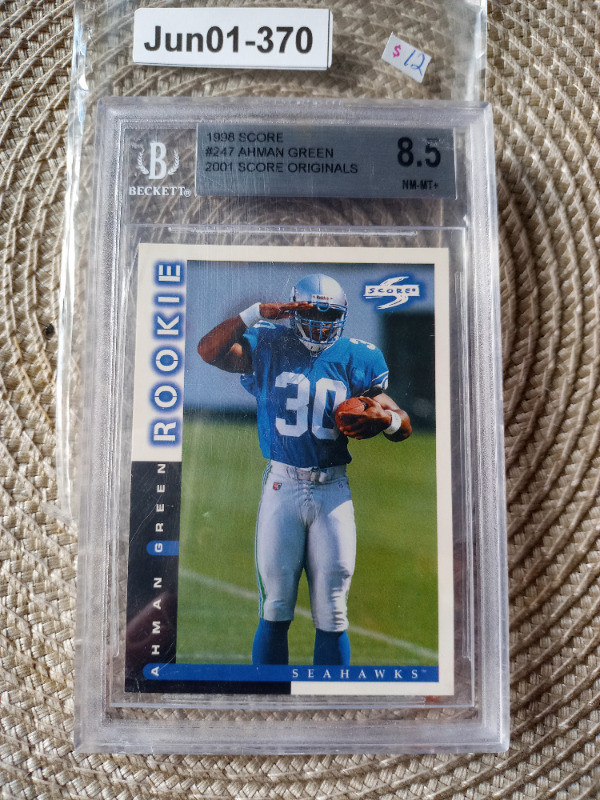 1998 Score Ahman Green 247 BGS 8.5 NM-MT Rookie Seahawks Seattle in Arts & Collectibles in St. Catharines