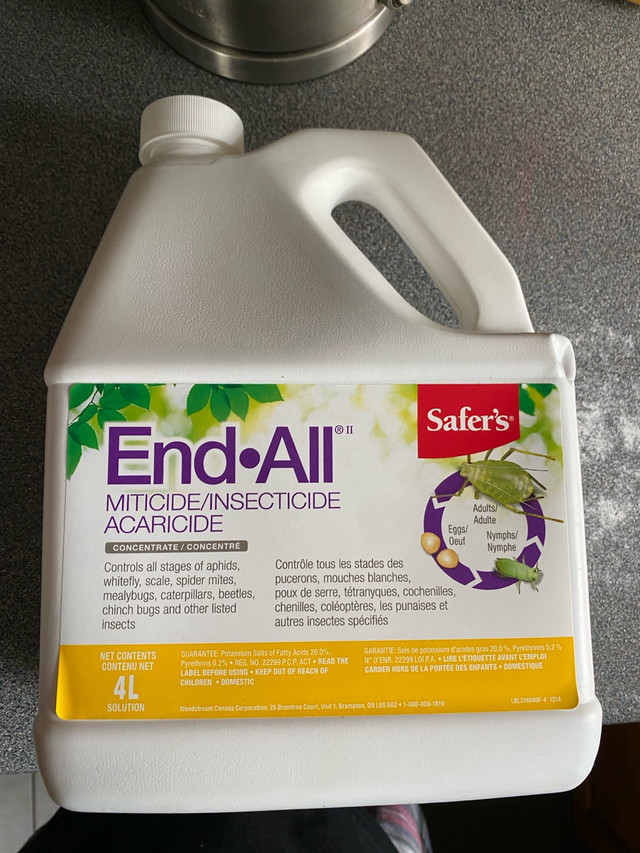 Plant pest insecticide: Safer’s End All Concentrate 4L in Plants, Fertilizer & Soil in Mississauga / Peel Region