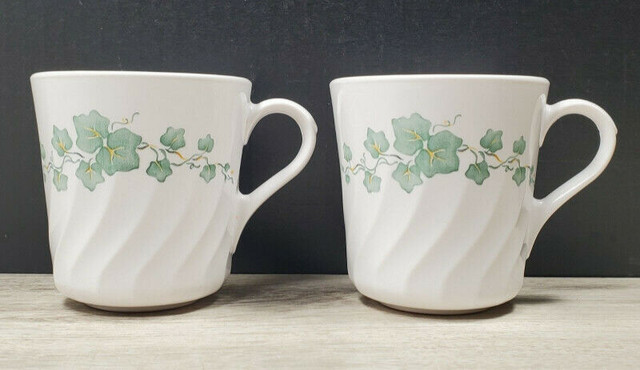 8 Green Ivy Design corning cups and saucers in Kitchen & Dining Wares in Sudbury - Image 2