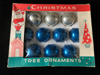 10 Vintage Glass Christmas Balls
