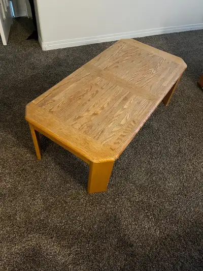 Awesome wooden coffee table. Moving and looking to get new furniture for my place. $50 OBO, need gon...
