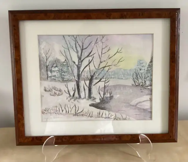 1991 Original Signed LOUISETTE DESCHÊNES Pastel Country Scene in Arts & Collectibles in West Island - Image 2