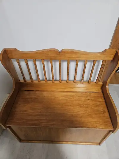 Wooden deacon bench, View more