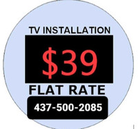 $39 flat rate TV wall mount installation 4375002085 (lowest in G