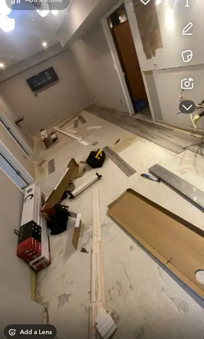 Flooring installs $1/sq foot laminate + vinyl, View more