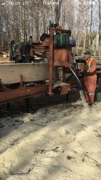 Portable sawmill for hire., View more