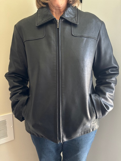 Women's leather jacket, View more