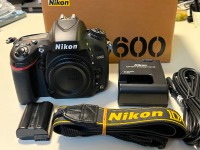 Nikon D600 Full frame DSLR body (shutter count 23,794)