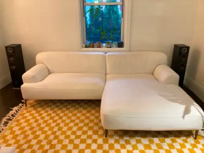 White right sectional sofa, View more