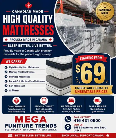 Mattress Sale ( No Tax) - Mattress * canadian Matress * All , View more