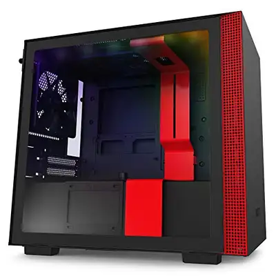 NZXT H210i -Mini-ITX PC Gaming Case - Red/Black This is brand new, was never used or assembled. Does...