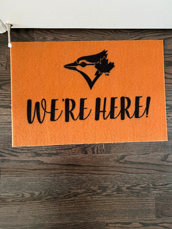 Toronto Blue Jays Welcome Mat “We’re Here!” $30 in Rugs, Carpets & Runners in Barrie