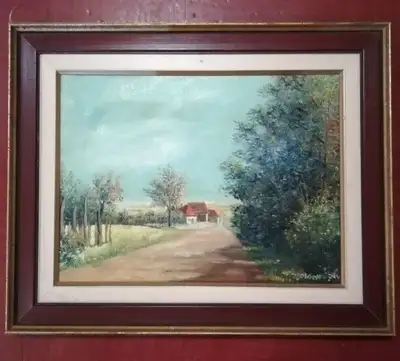 If the ad is still up, it is available! Beautiful original painting on canvas Frame: 21 x 217 inches...