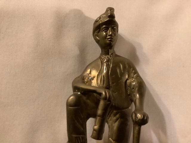 Vintage Solid Brass Coal Miner Sculpture in Arts & Collectibles in Belleville