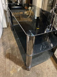 Glass tv table