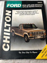 1976 1986 CHILTON FORD PICK-UP & BRONCO REPAIR MANUAL # M0075